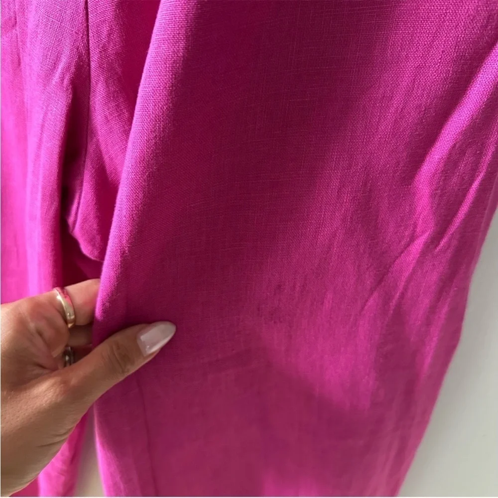 NWOT FARM Rio Pink Belt Linen Pants